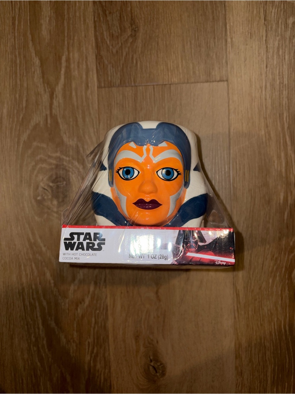 Star Wars Mandalorian Ashoka Tano Mug with hot chocolate cocoa mix new